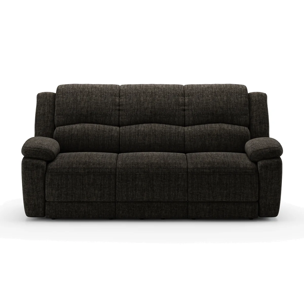 Lawrence Charcoal Fabric 3 Seater Recliner Sofa – image 1