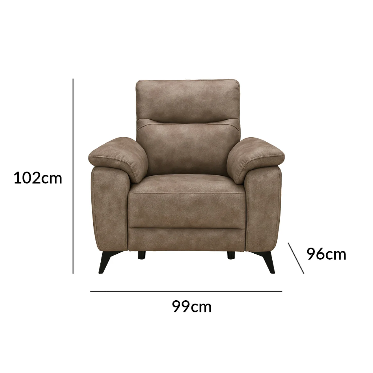 Sinclair Earth Brown Fabric Recliner Armchair – image 7