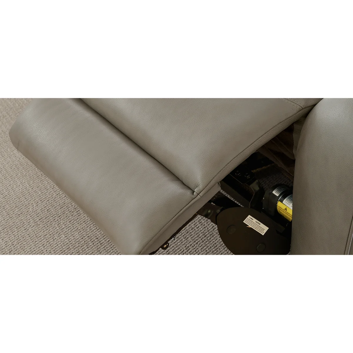 Cooper Light Grey Leather Recliner Armchair – image 11