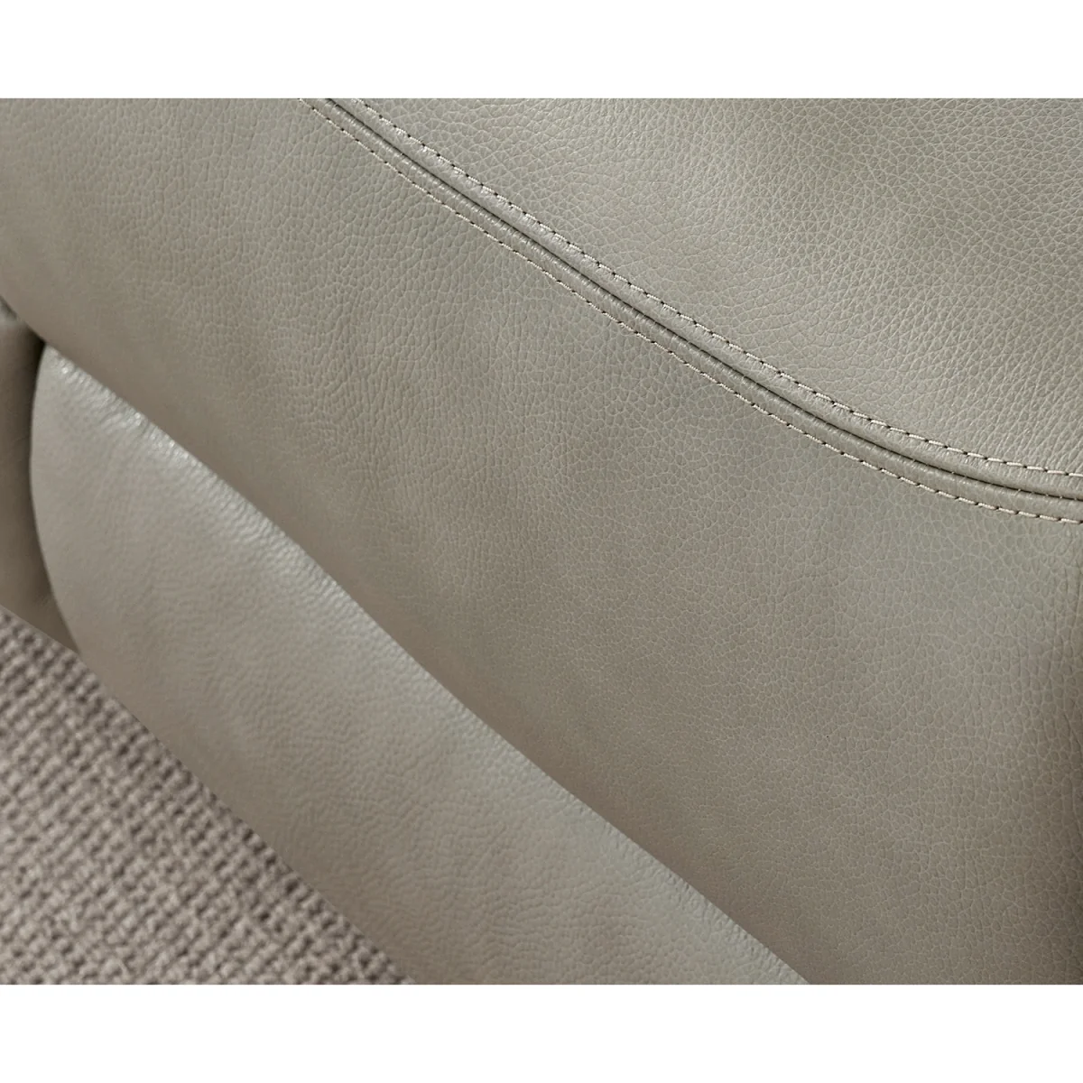 Cooper Light Grey Leather Recliner Armchair – image 4