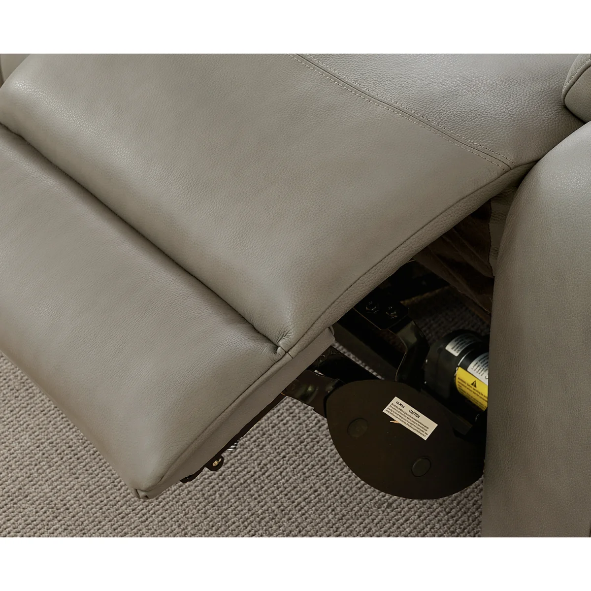 Cooper Light Grey Leather Recliner Armchair – image 6