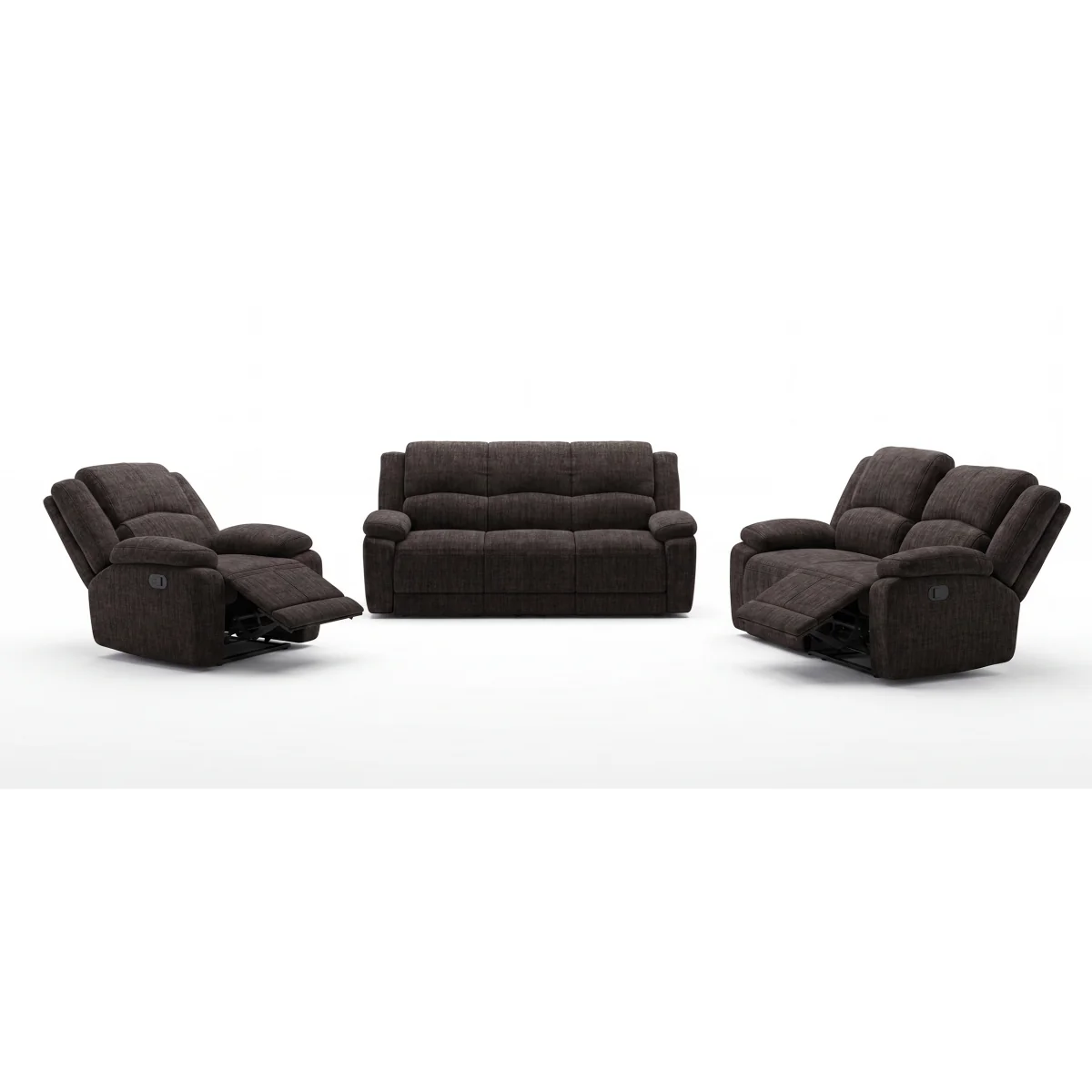 Lawrence Charcoal Fabric Recliner Armchair – image 10