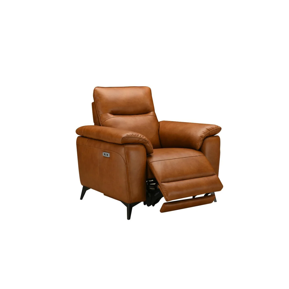 Sinclair Cognac Leather Recliner Armchair – image 3