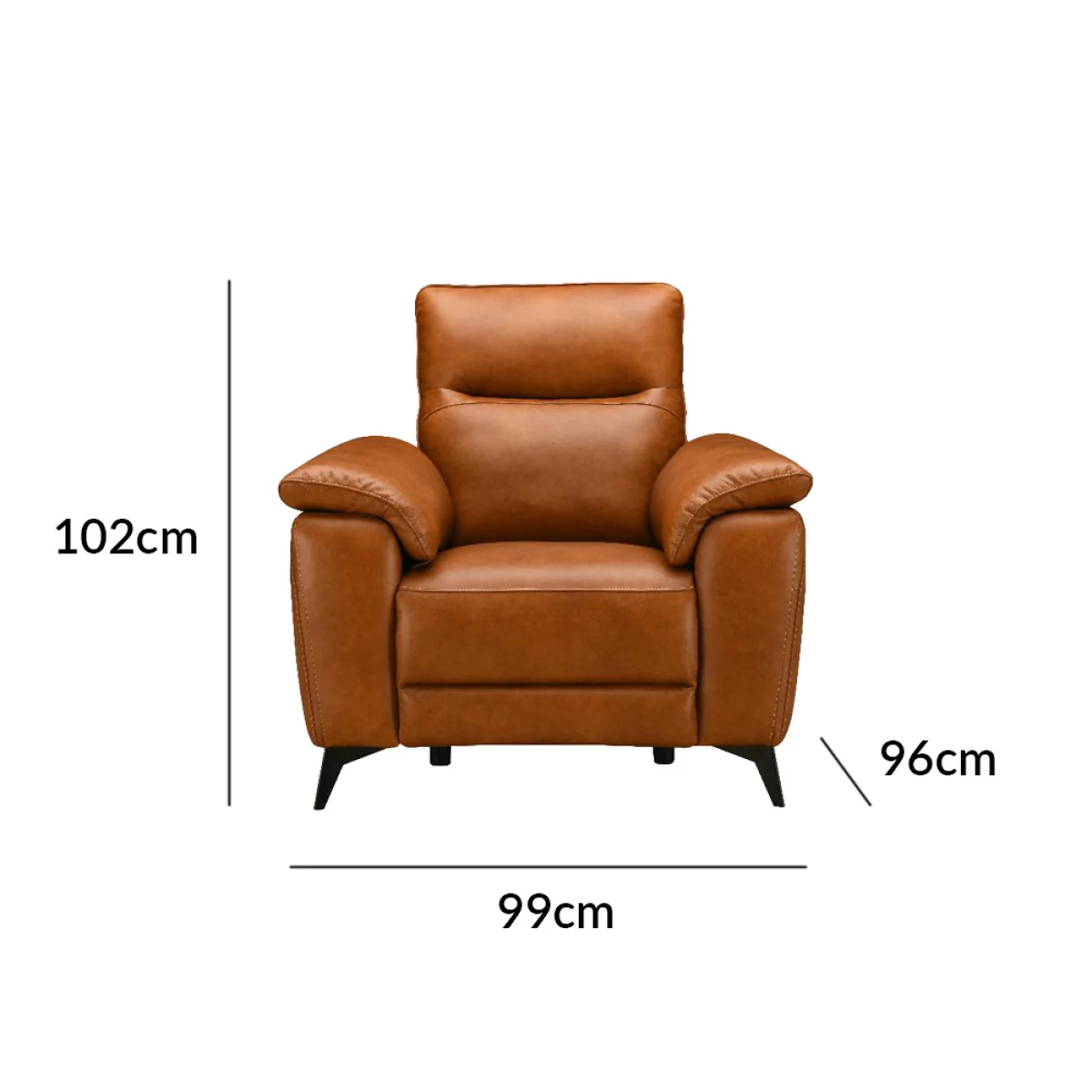 Sinclair Cognac Leather Recliner Armchair – image 7