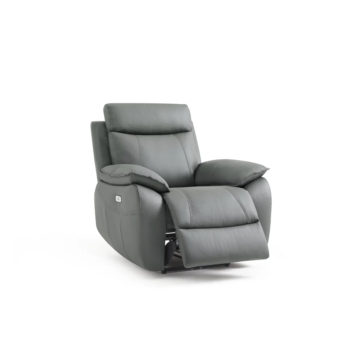 Baltimore Dark Grey Leather Recliner Armchair – image 3