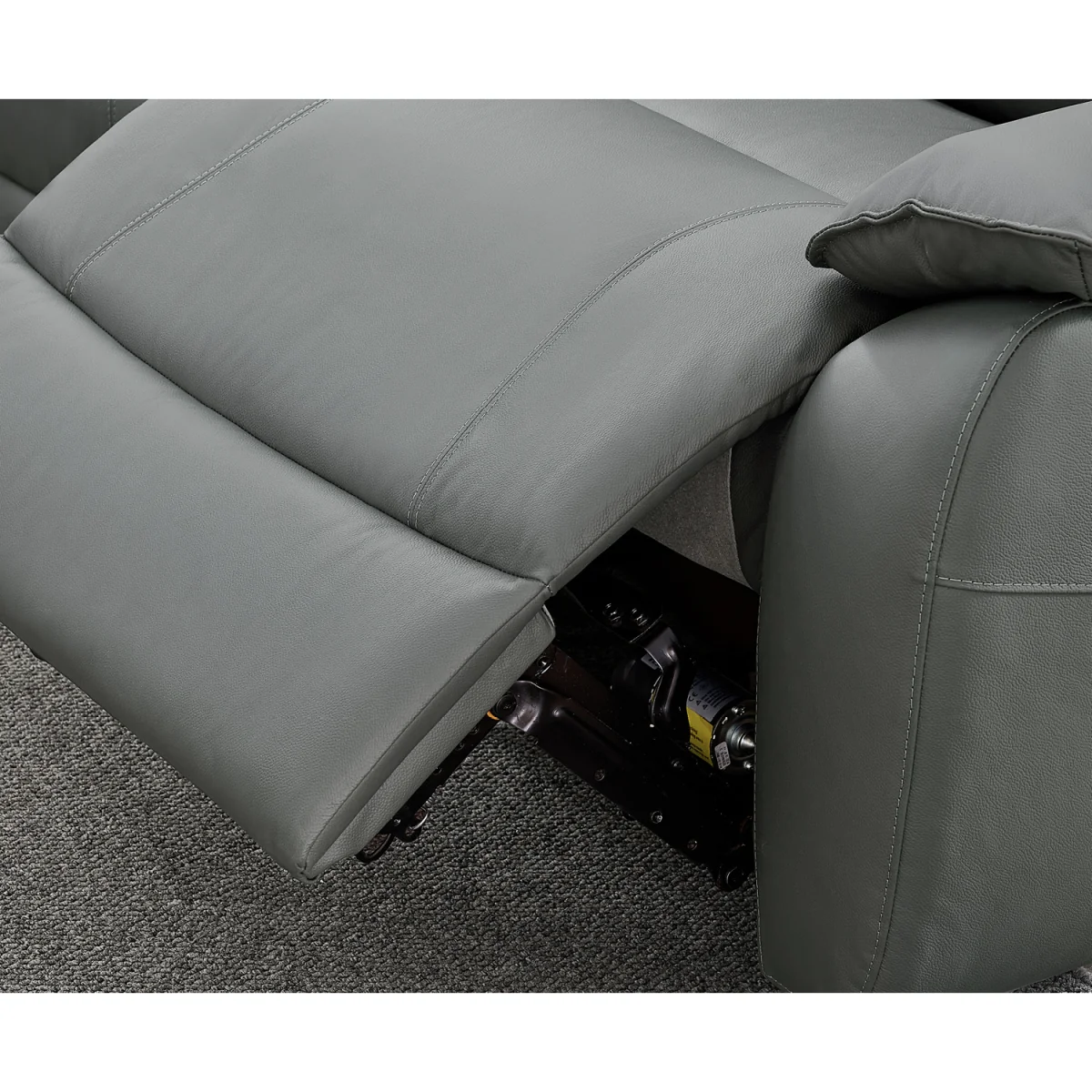 Baltimore Dark Grey Leather Recliner Armchair – image 7