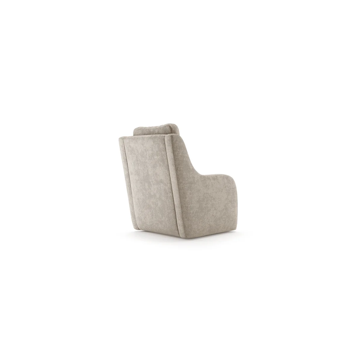 Palermo Cream Chenille Fabric High Back Swivel Armchair – image 3