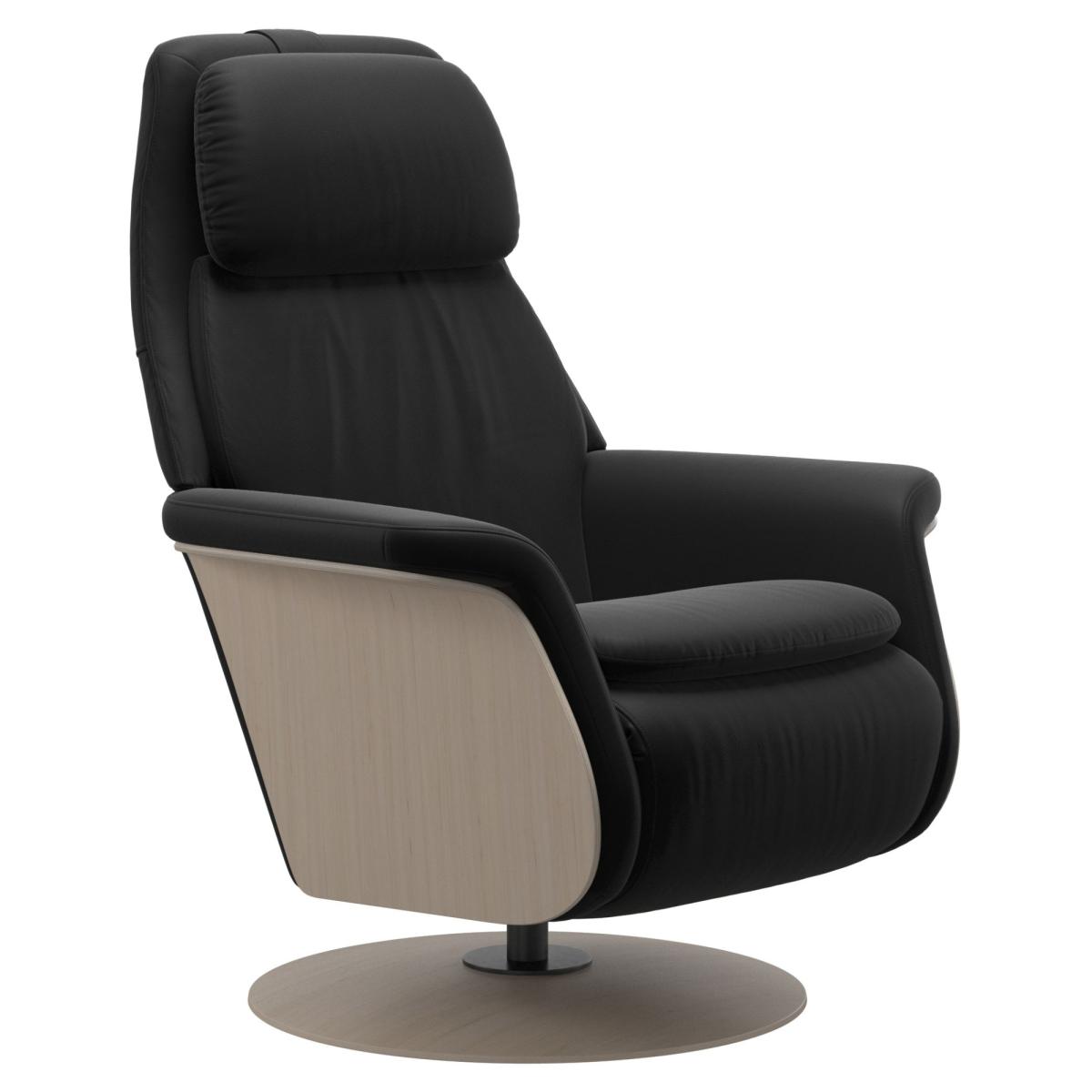 Stressless Sam Wood Power Recliner Chair With Disc Base - Paloma Sand – image 2