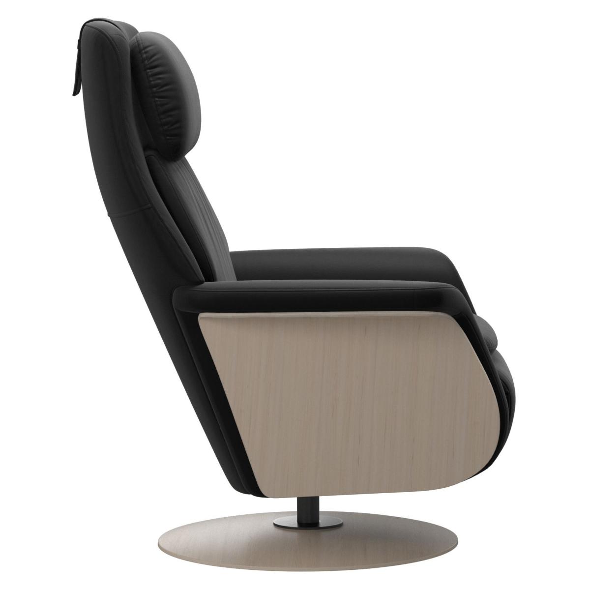 Stressless Sam Wood Power Recliner Chair With Disc Base - Paloma Sand – image 4