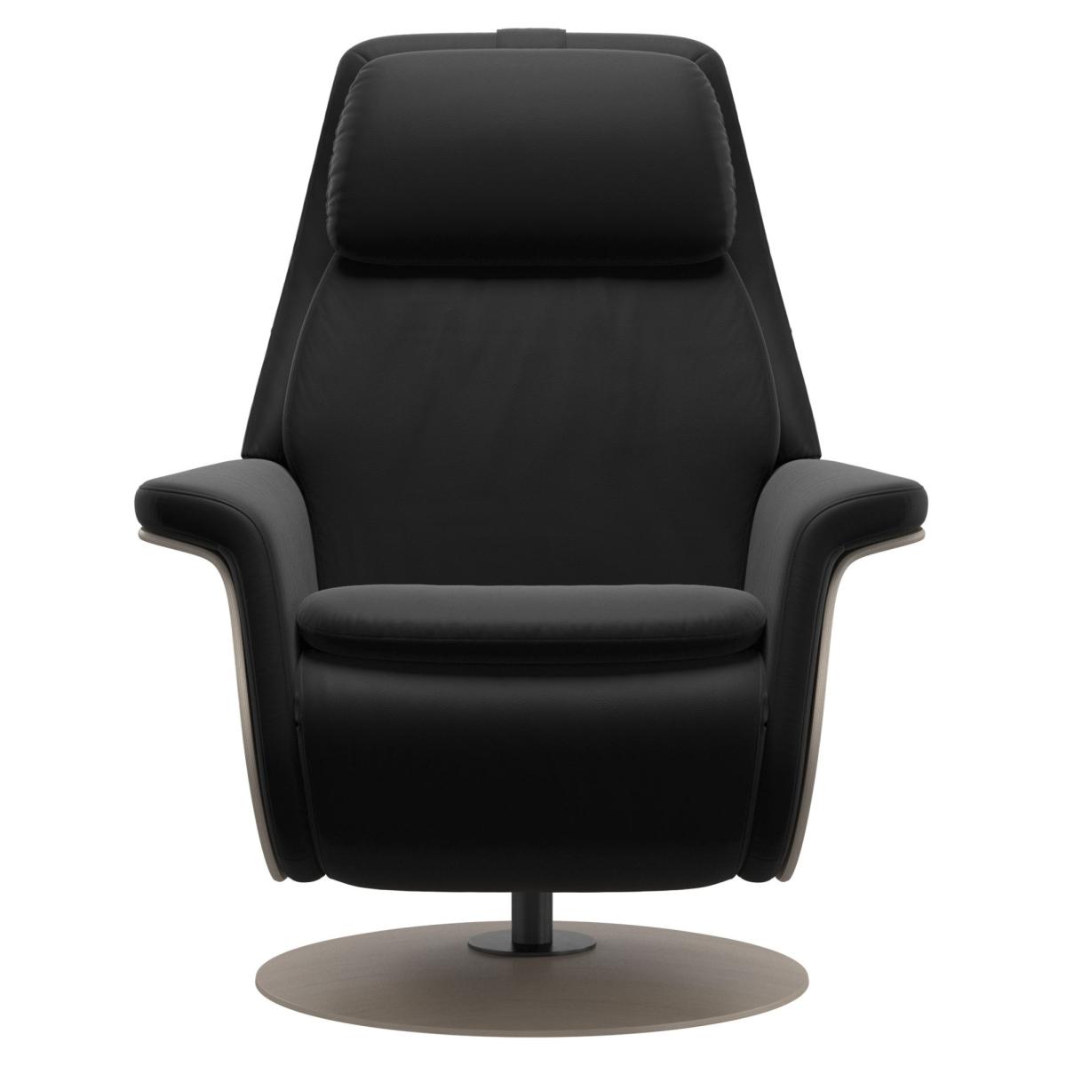 Stressless Sam Wood Power Recliner Chair With Disc Base - Paloma Sand – image 5