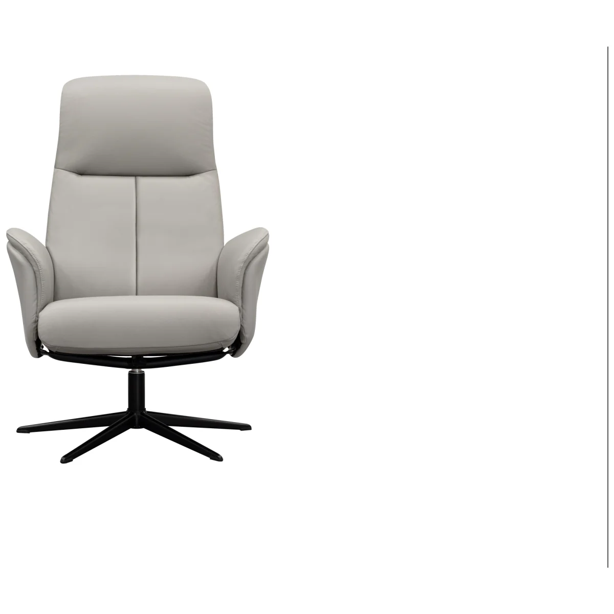 G Plan Nysted Manual Recliner Chair and Stool Set - Fabric Grade B - Black Base – image 3