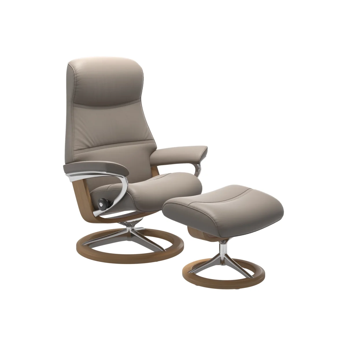 Stressless Philip Chair With Signature Base - Medium - Batick Leather - With Footstool – image 1