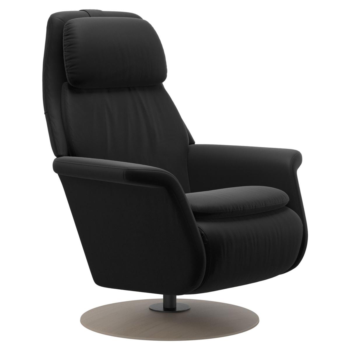 Stressless Sam Upholstered Power Recliner Chair With Disc Base - Paloma New Cognac – image 2