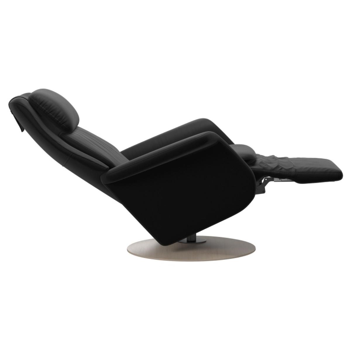 Stressless Sam Upholstered Power Recliner Chair With Disc Base - Paloma New Cognac – image 7
