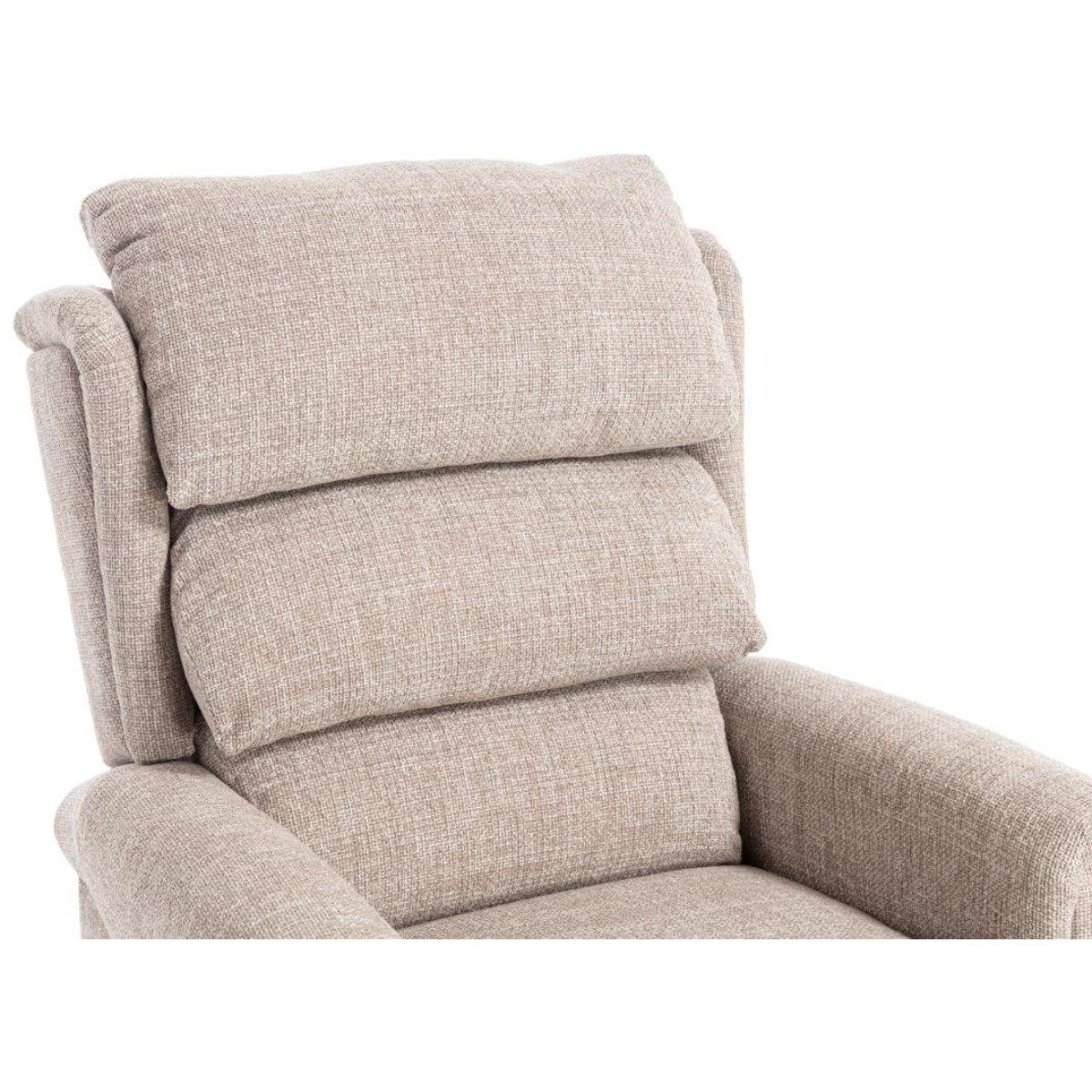 Luxor Dual Motor Riser Recliner Chair in Oat Fabric In Beige – image 10