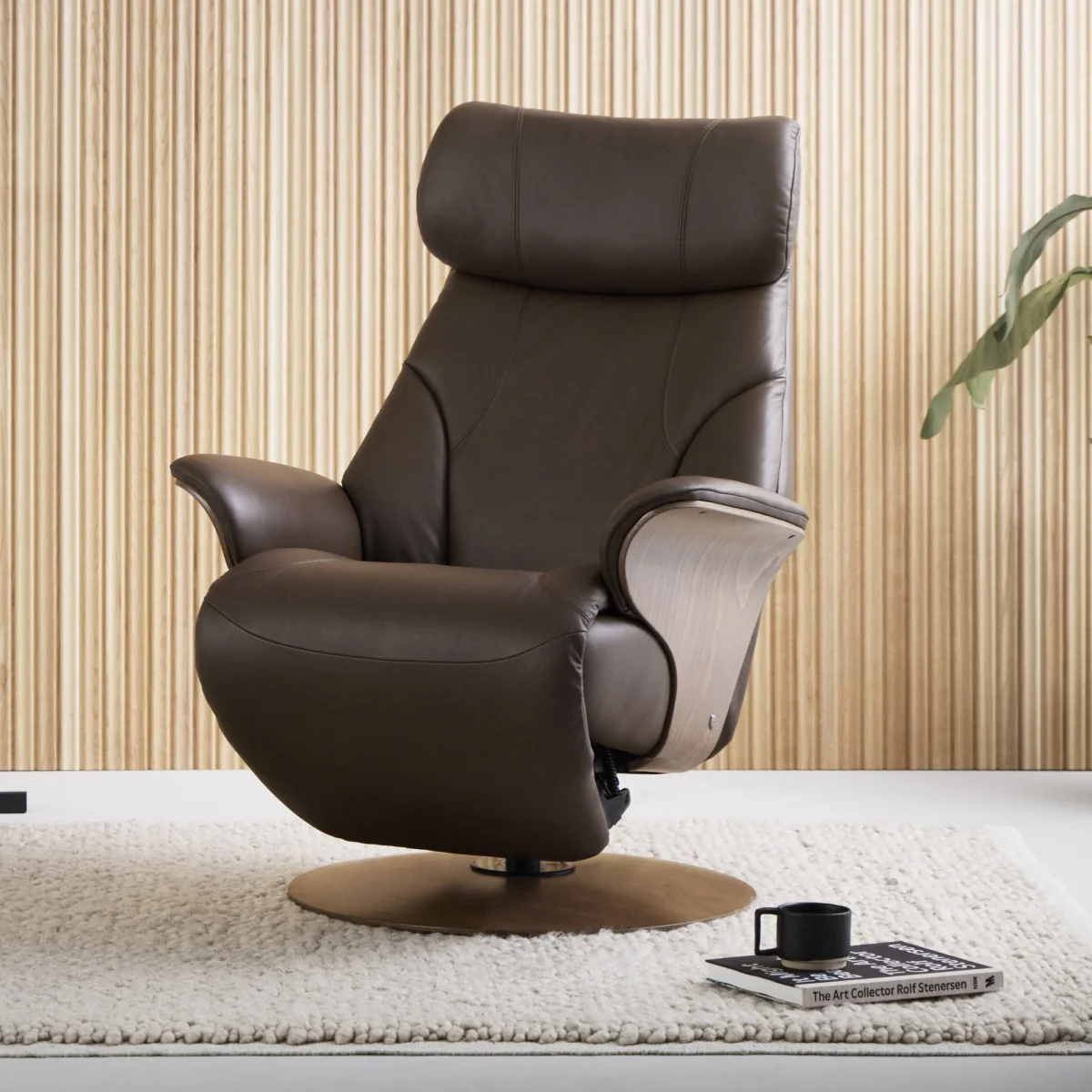 Stressless Adam Power Recliner Chair With Disc Base - Batick Leather – image 2