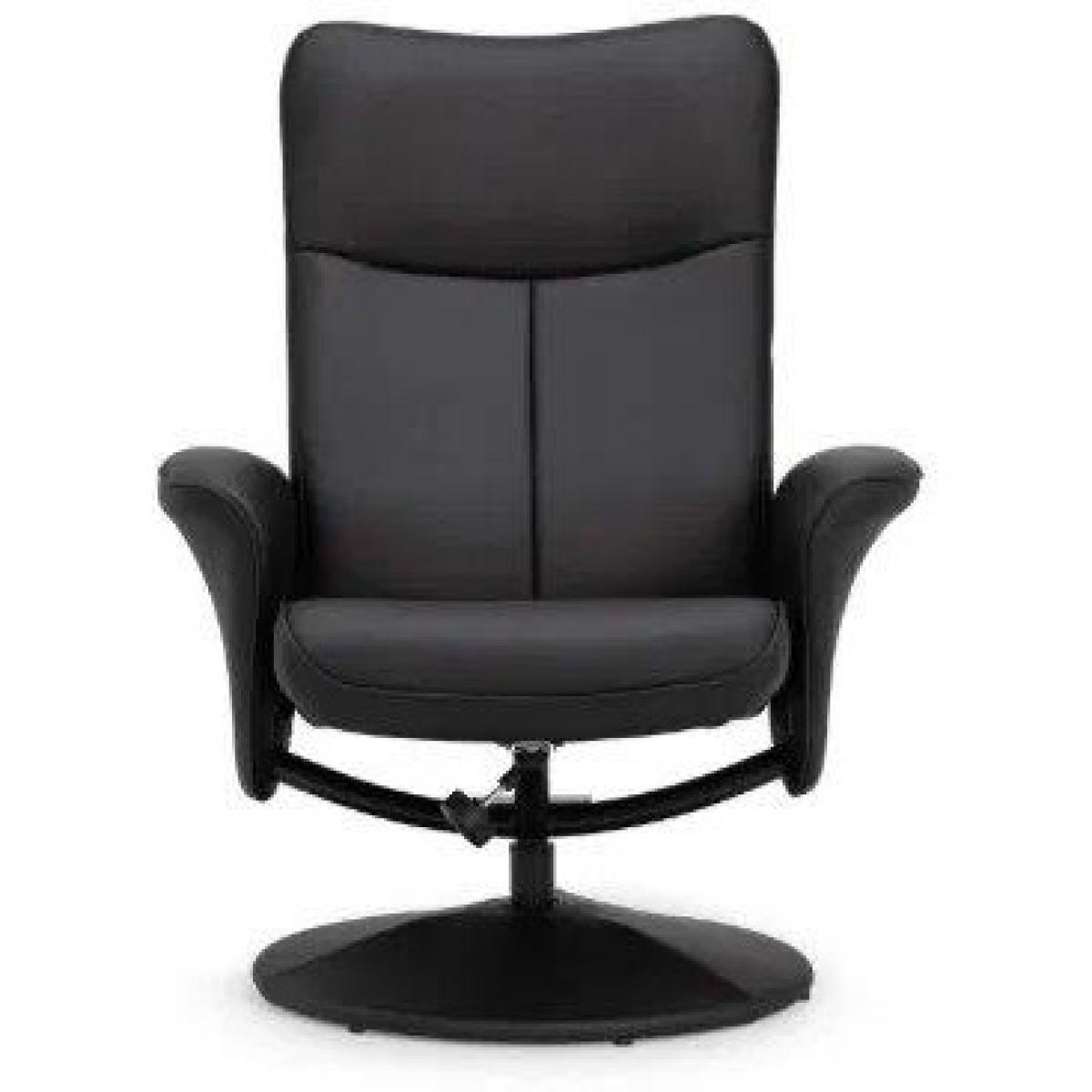 Julian Bowen Lugano Recliner and Stool With Covered Base - Black – image 11