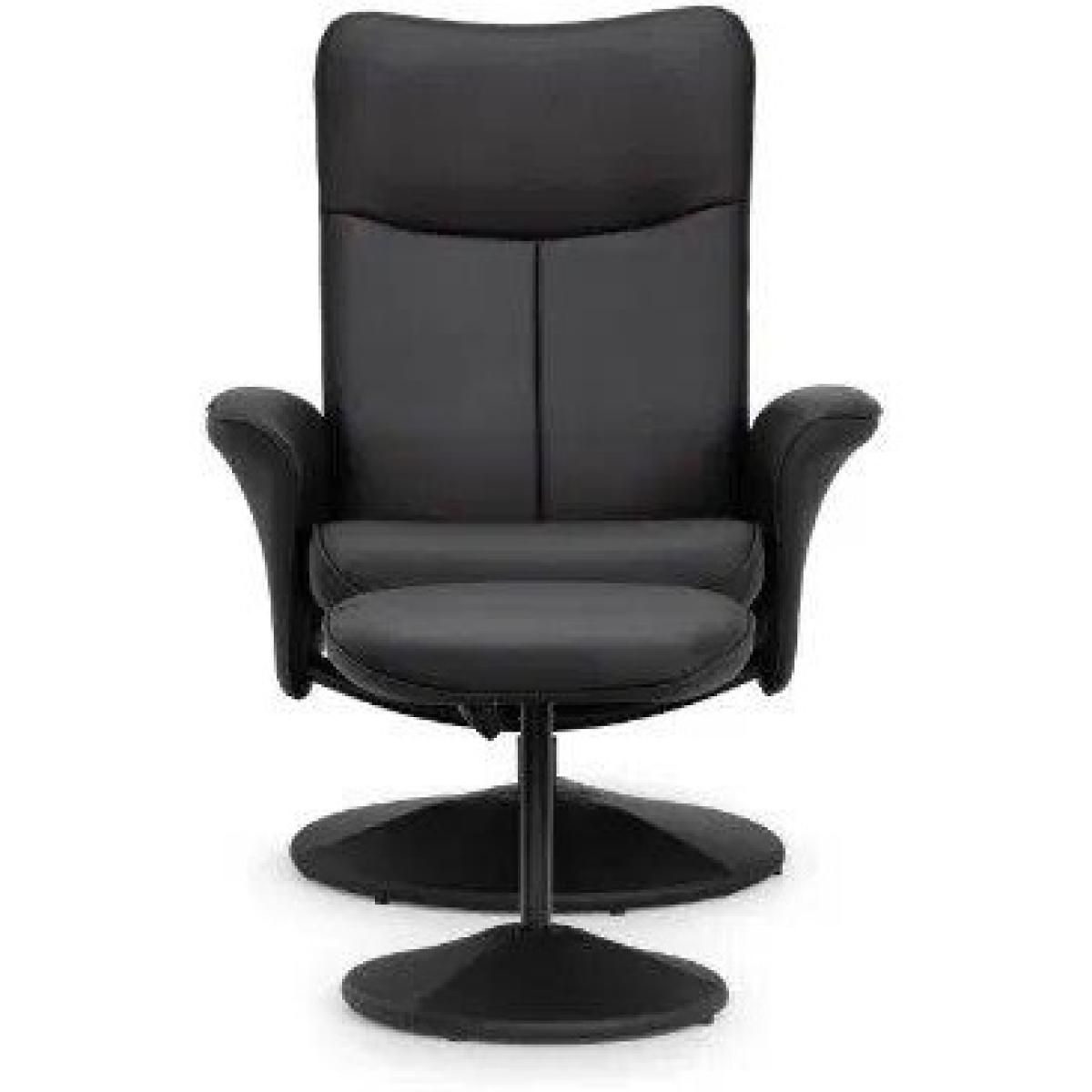 Julian Bowen Lugano Recliner and Stool With Covered Base - Black – image 13