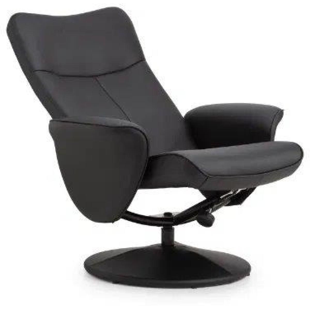 Julian Bowen Lugano Recliner and Stool With Covered Base - Black – image 4