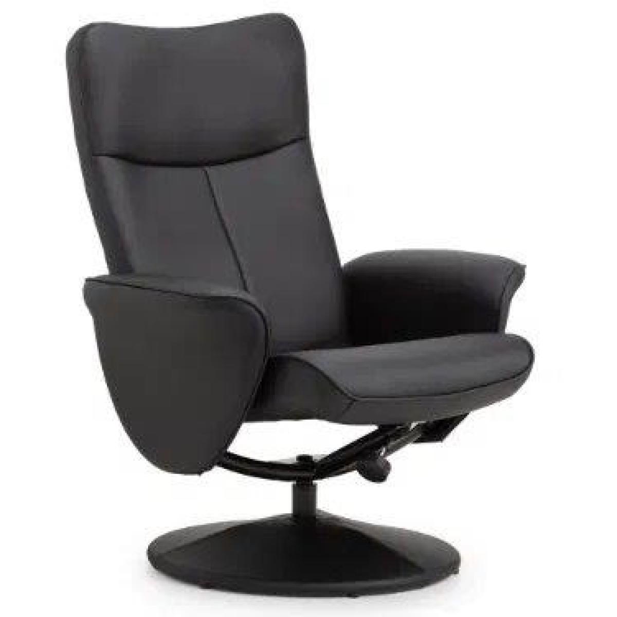 Julian Bowen Lugano Recliner and Stool With Covered Base - Black – image 8