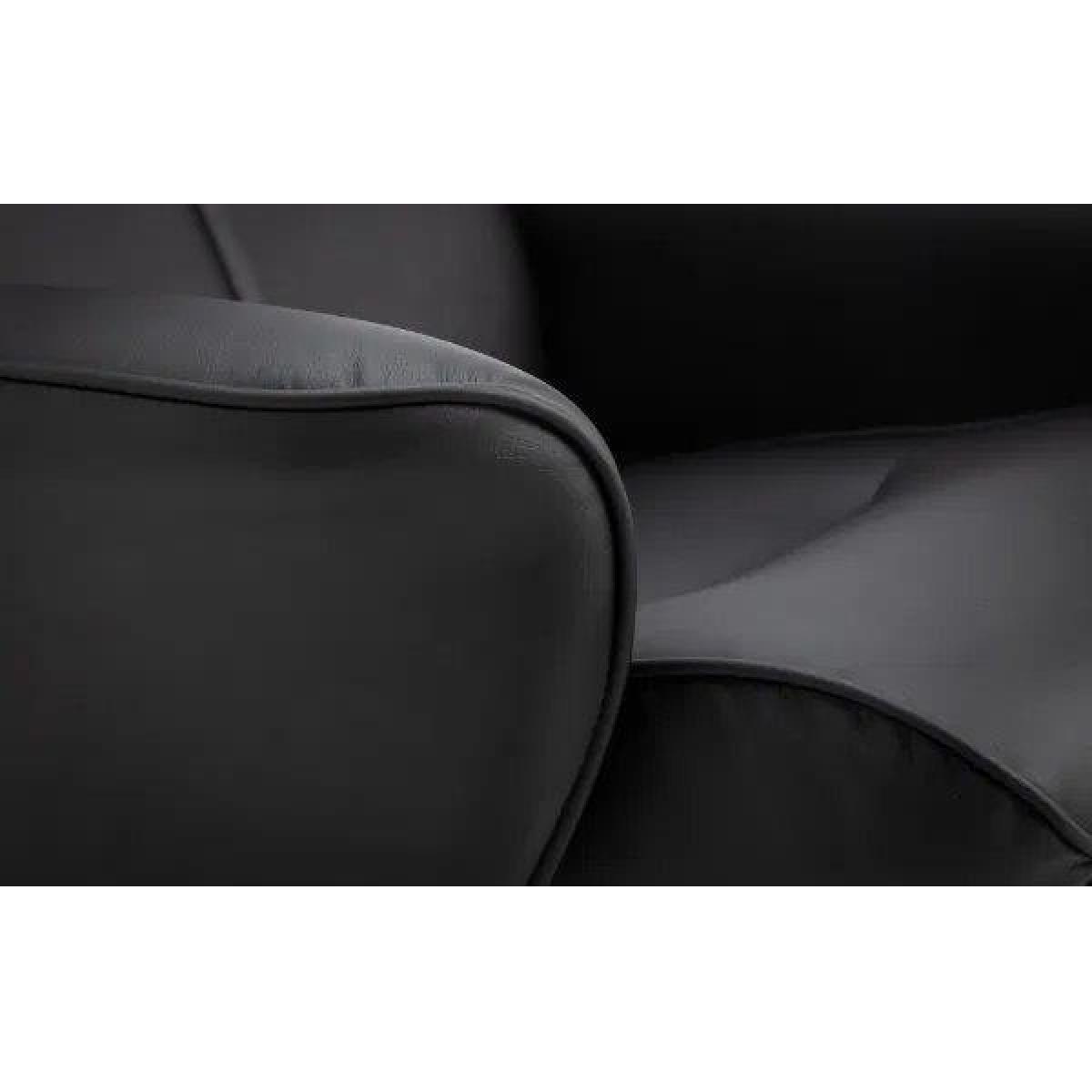 Julian Bowen Lugano Recliner and Stool With Covered Base - Black – image 9