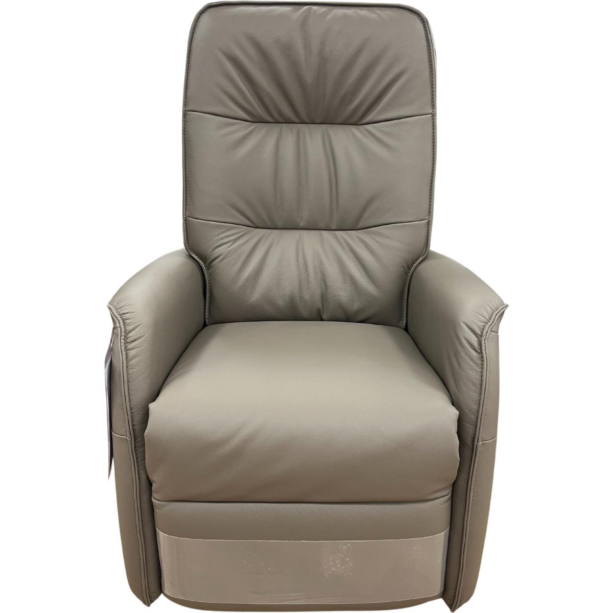 Himolla Solo Leather Lift and Rise Armchair 2 Motors - L18 Longlife Canyon Leather In Grey – image 2
