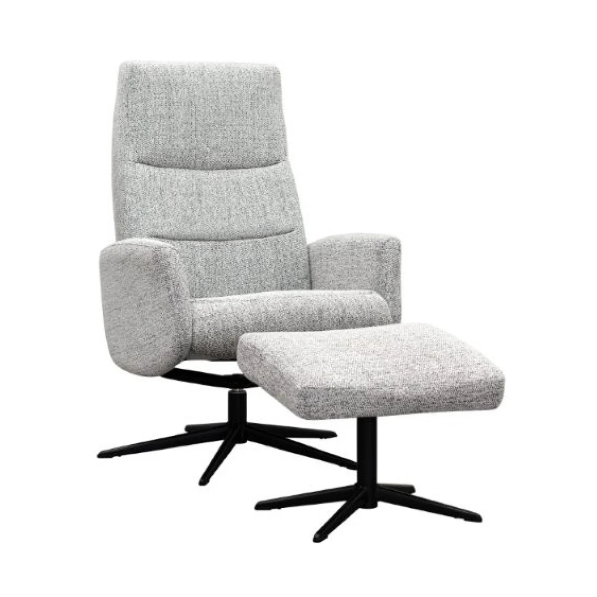 G Plan Riba Manual Recliner Chair and Stool Set - Leather Grade L - Polished Base – image 3