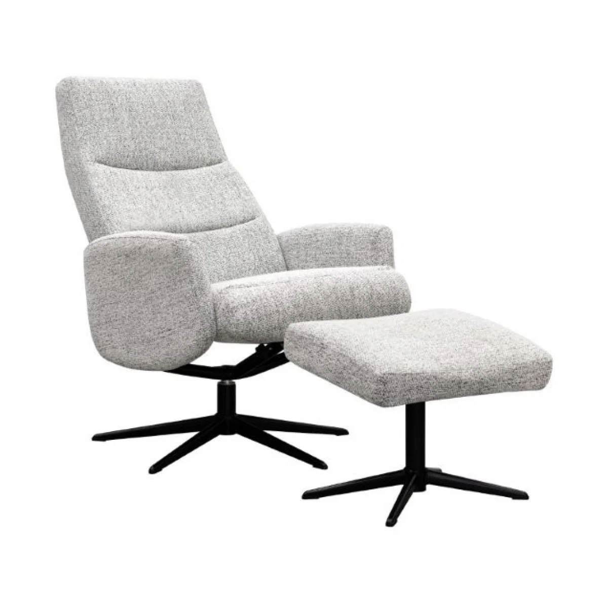 G Plan Riba Manual Recliner Chair and Stool Set - Leather Grade L - Polished Base – image 6
