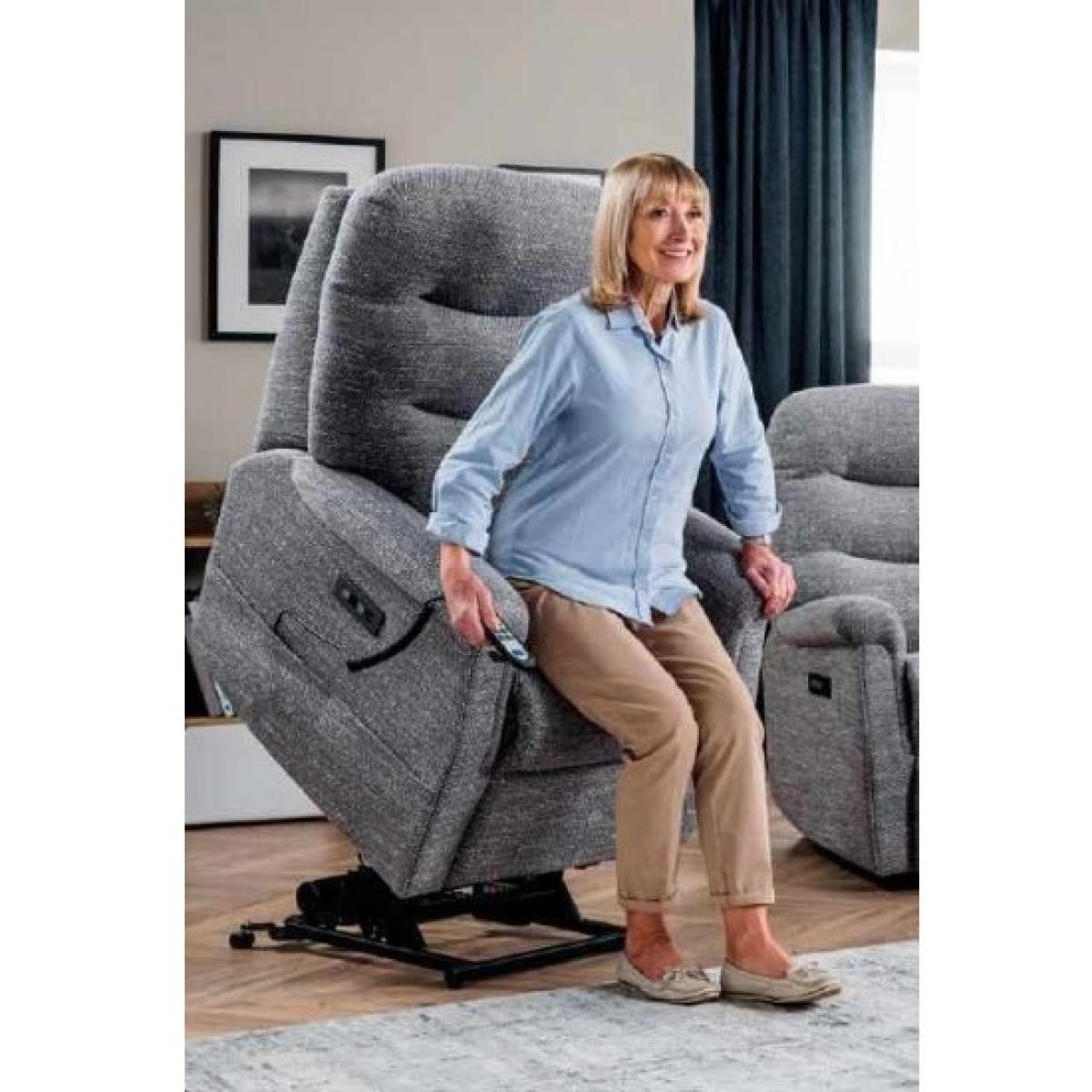 Celebrity Hollingwell Cloud Zero Riser Recliner Chair Zipspeed - Grande - With Lumbar and Headrest - Leather – image 7