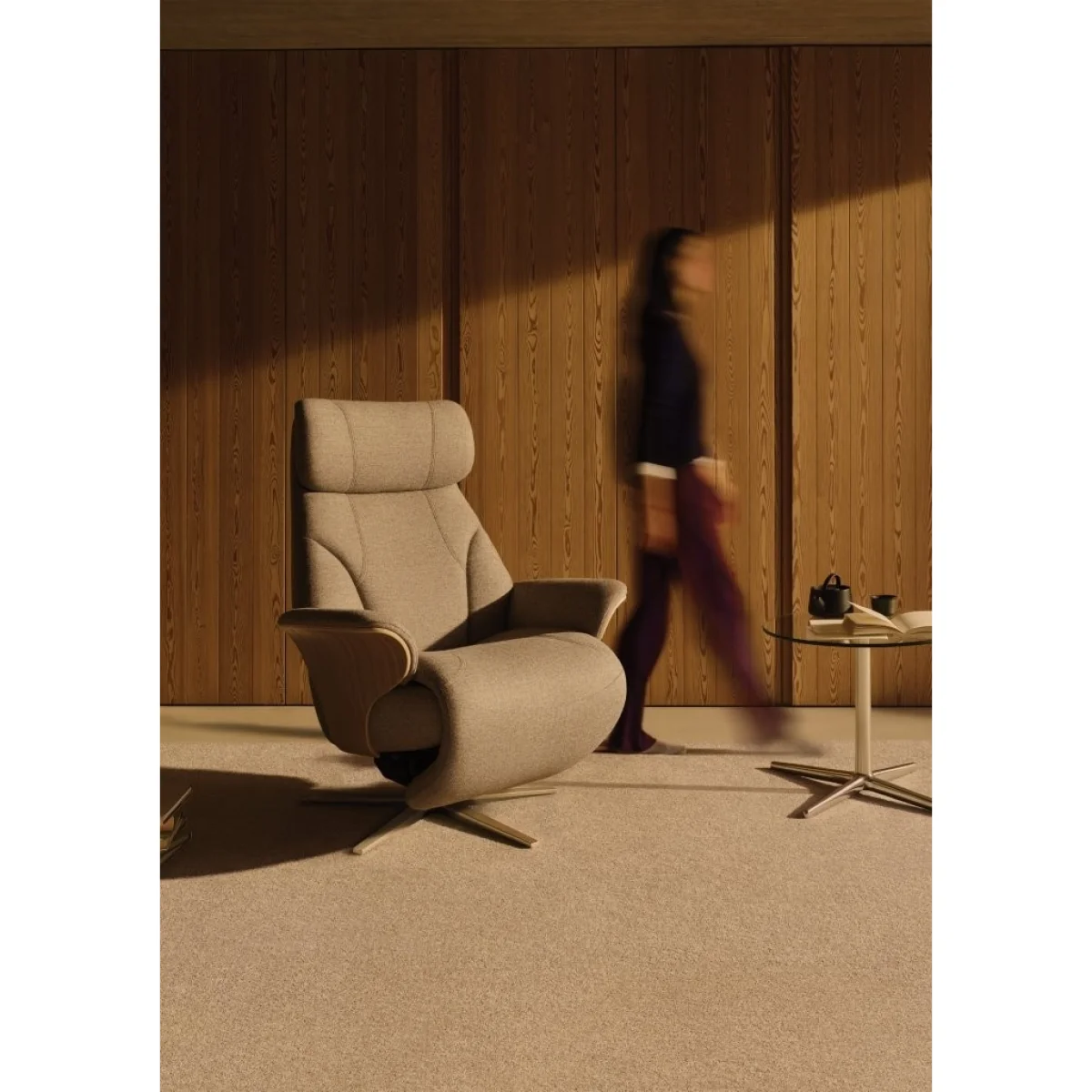 Stressless Adam Power Recliner Chair With Sirius Base - Fabric – image 6