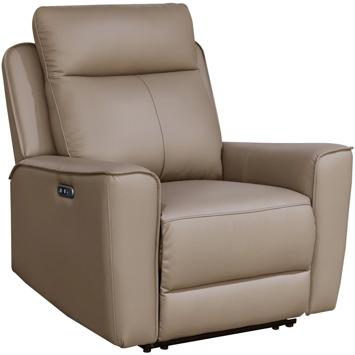 Rivington Real Leather Power Recliner 3 + 1 + 1 Sofa Set with USB Charging - Slate – image 2