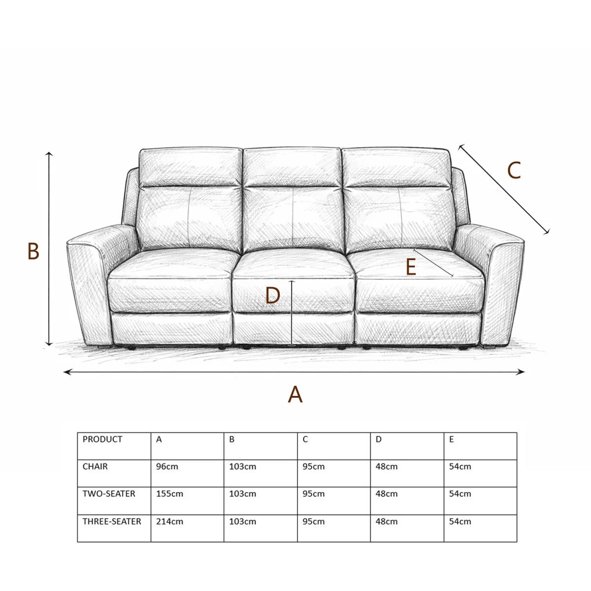 Rivington Real Leather Power Recliner 3 + 1 + 1 Sofa Set with USB Charging - Slate – image 3
