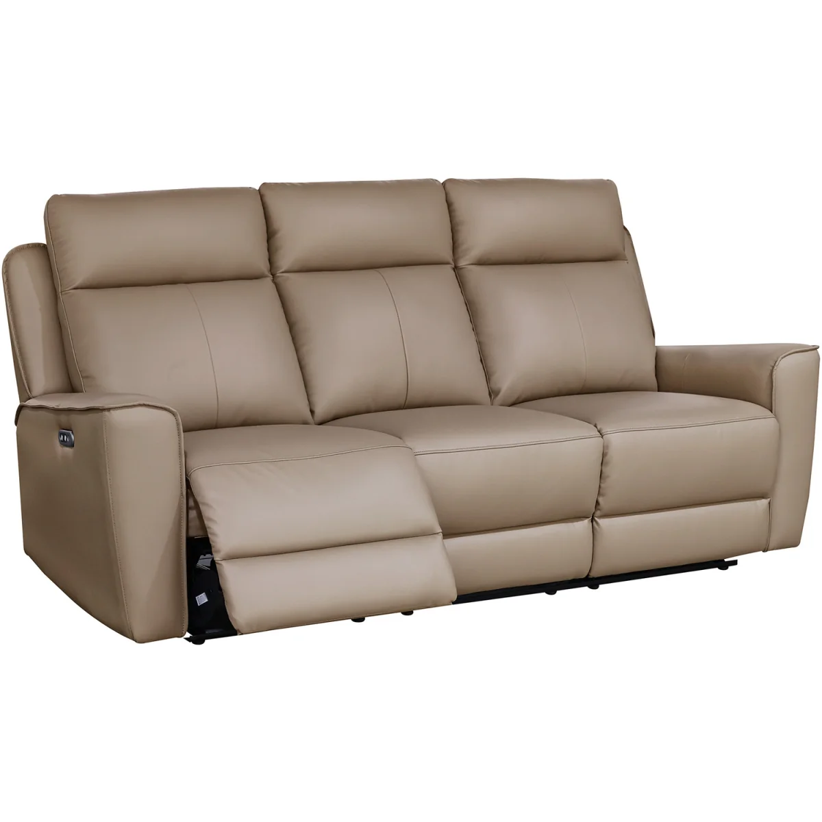 Rivington Real Leather Power Recliner 3 + 1 + 1 Sofa Set with USB Charging - Slate – image 7