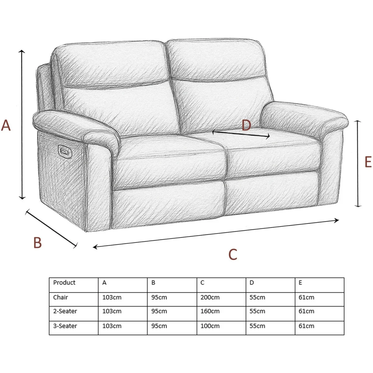 Marlowe Real Leather Power Recliner 3 + 2 Sofa Set with USB Charging - Slate – image 2