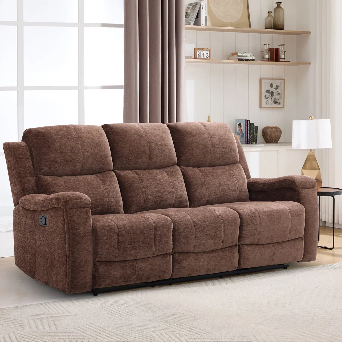 Ledbury 3 Seater Recliner Sofa - Dark Brown
