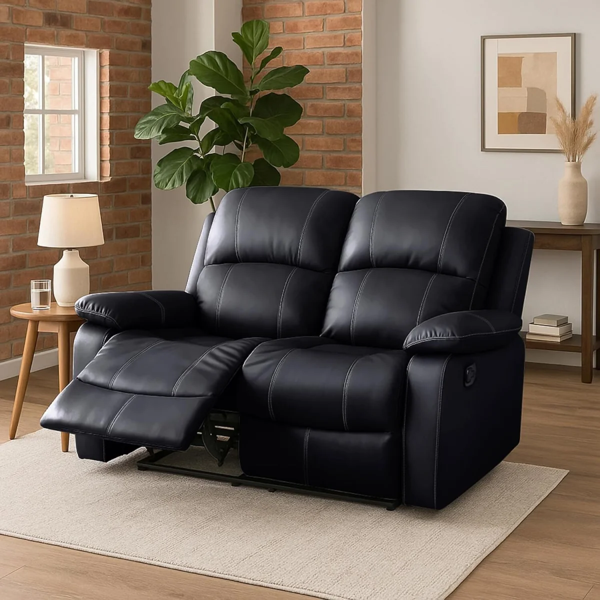 Manual Recliner Sofa - Black / 6 – image 2