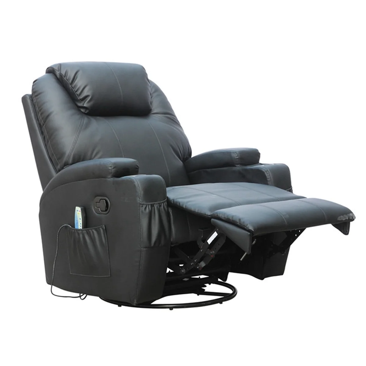 WestWood Bonded Leather Massage Recliner Chair Heat - Black – image 2