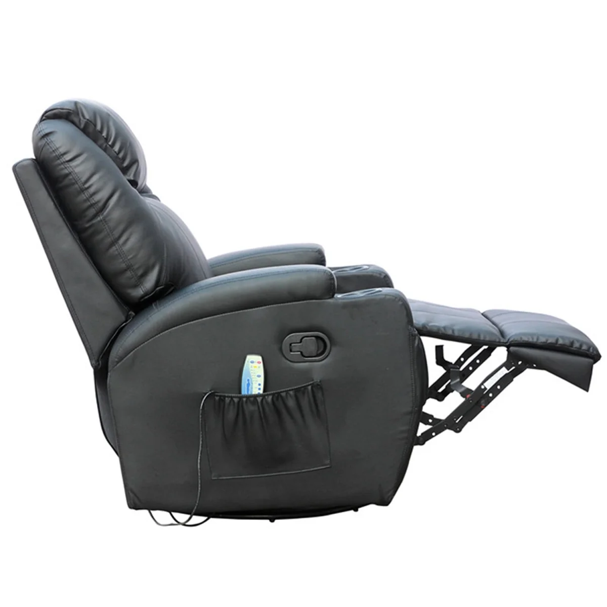 WestWood Bonded Leather Massage Recliner Chair Heat - Black – image 3