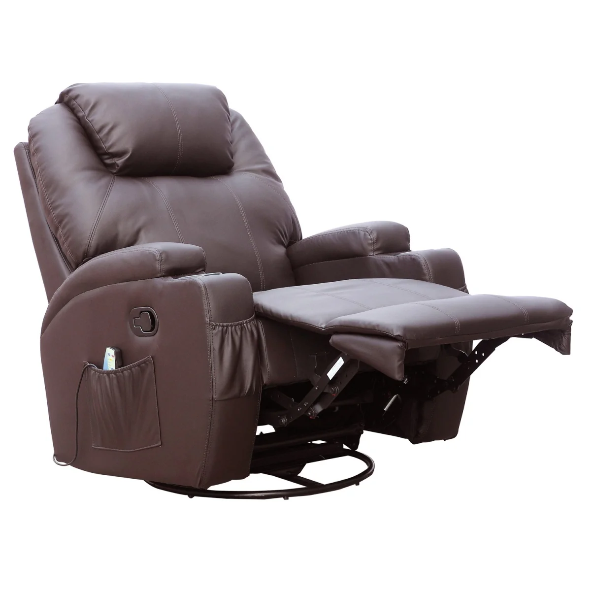 WestWood Bonded Leather Massage Recliner Chair Heat - Brown – image 2