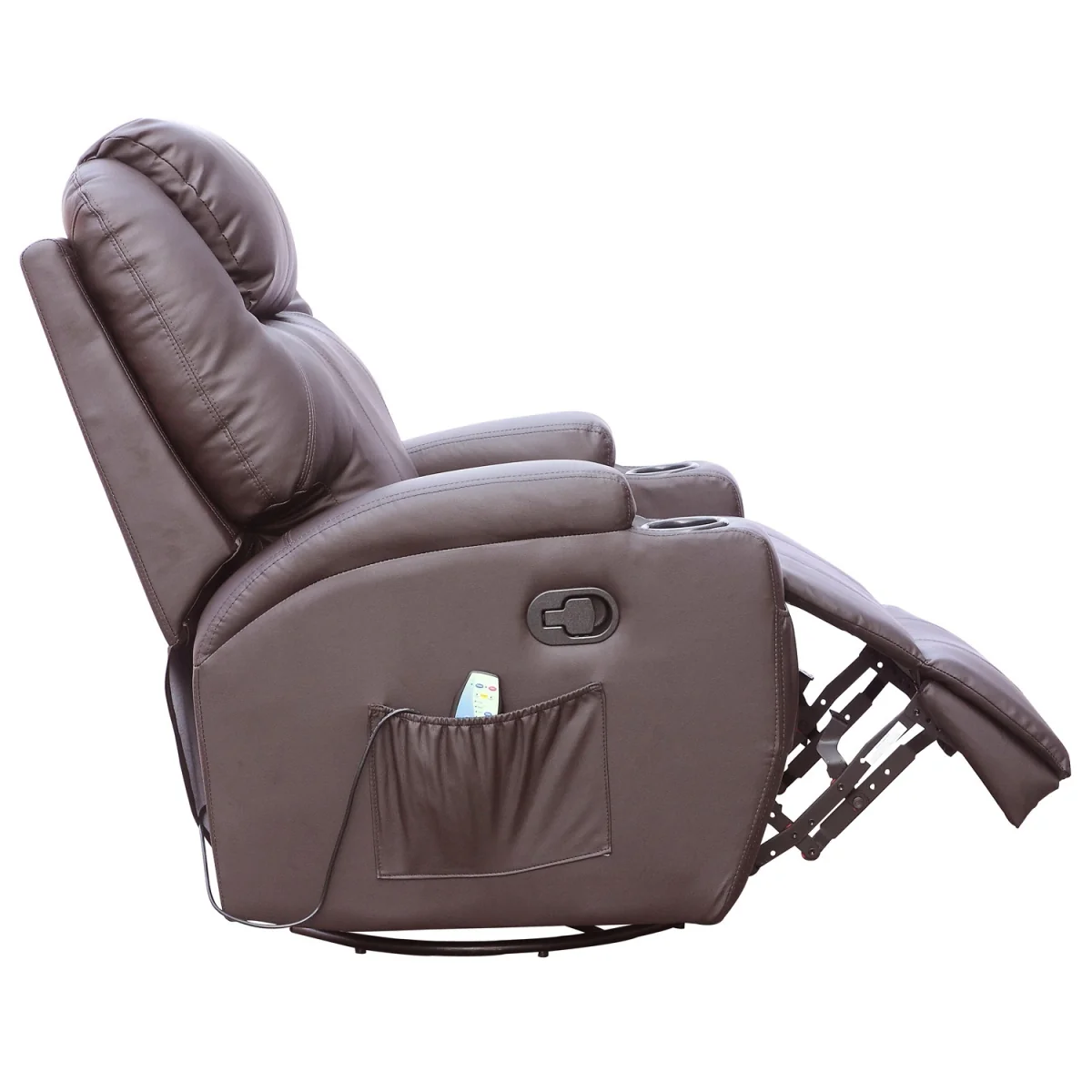 WestWood Bonded Leather Massage Recliner Chair Heat - Brown – image 3