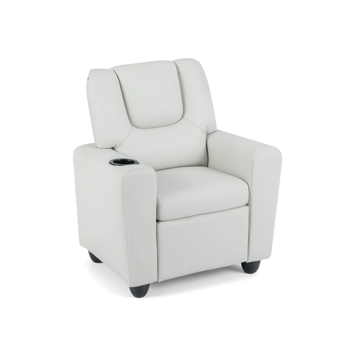 Kids Recliner with Cup Holder - White – image 1