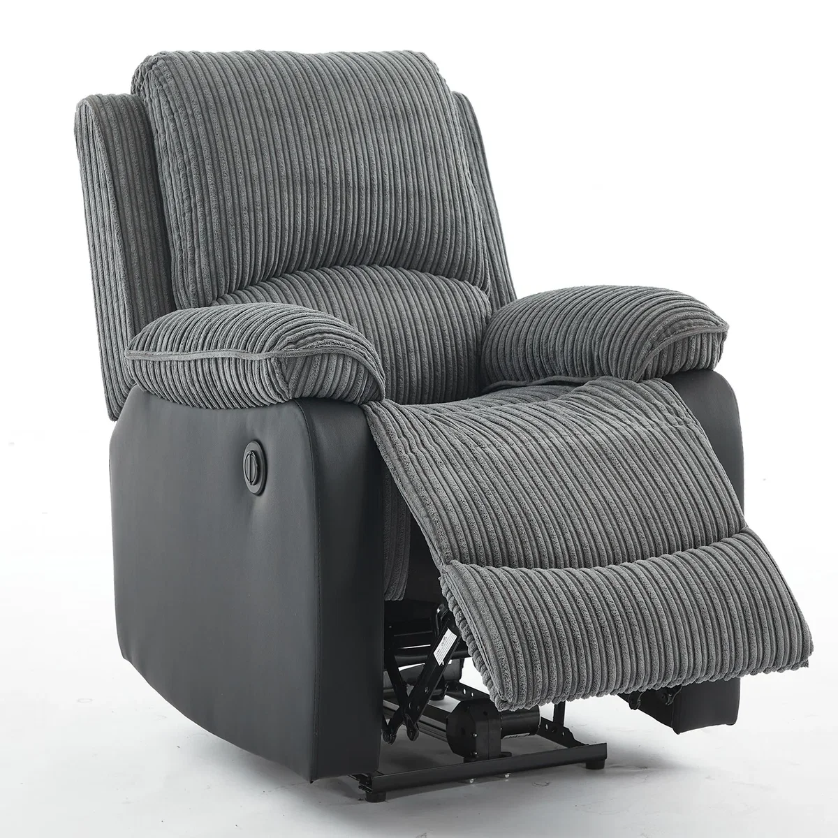 Sectional Corduroy Recliner Sofa Set - Grey