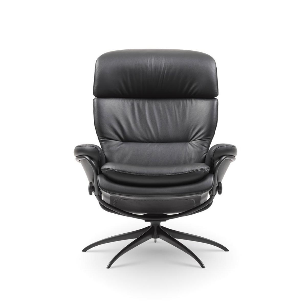 Stressless Rome Headrest High Back Chair With Star Base and Footstool - Batick Leather – image 2
