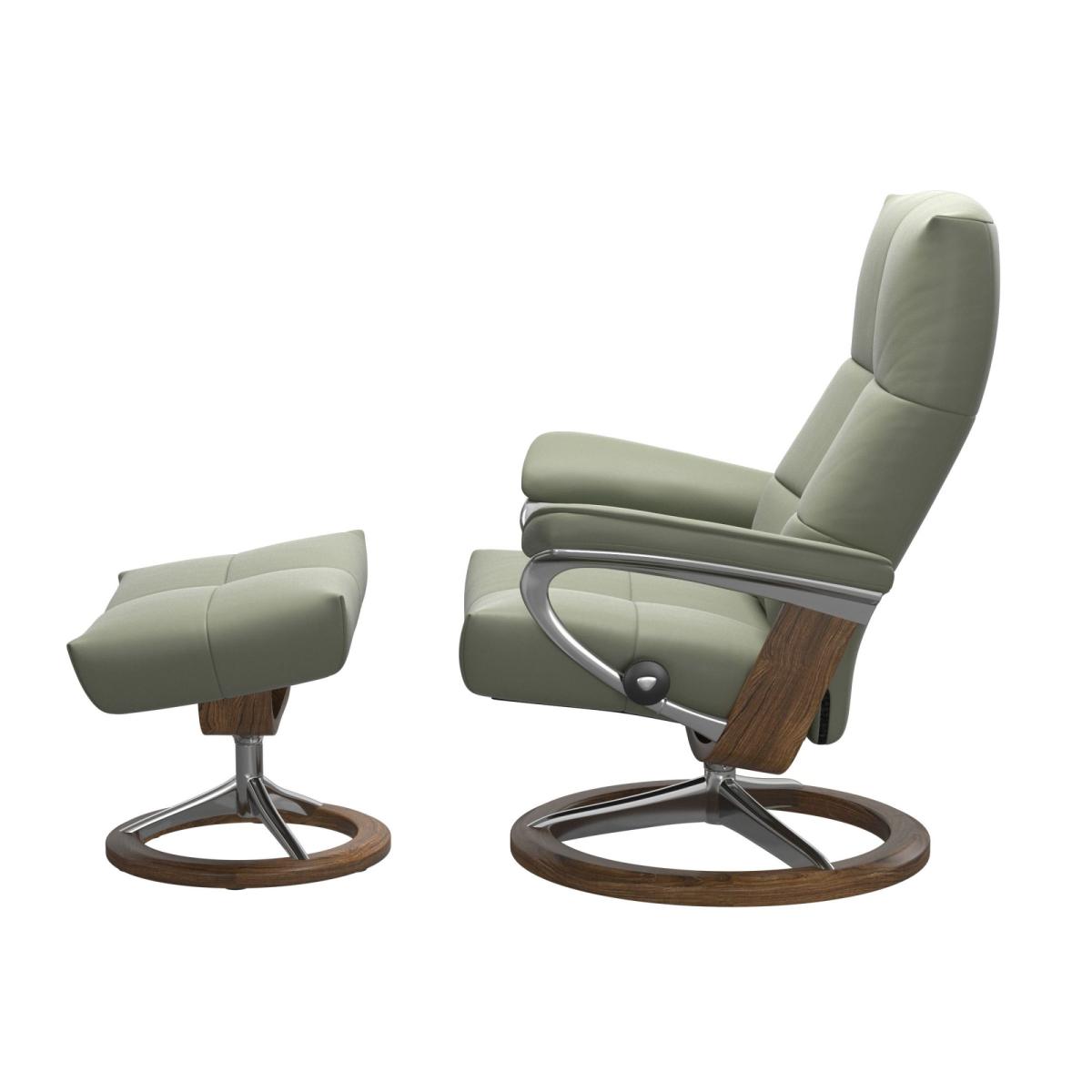 Stressless David Recliner with Signature Base and Footstool - David Chair Footstool with Signature Base in Noblesse – image 2