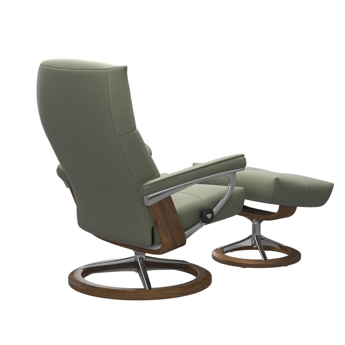 Stressless David Recliner with Signature Base and Footstool - David Chair Footstool with Signature Base in Noblesse – image 4
