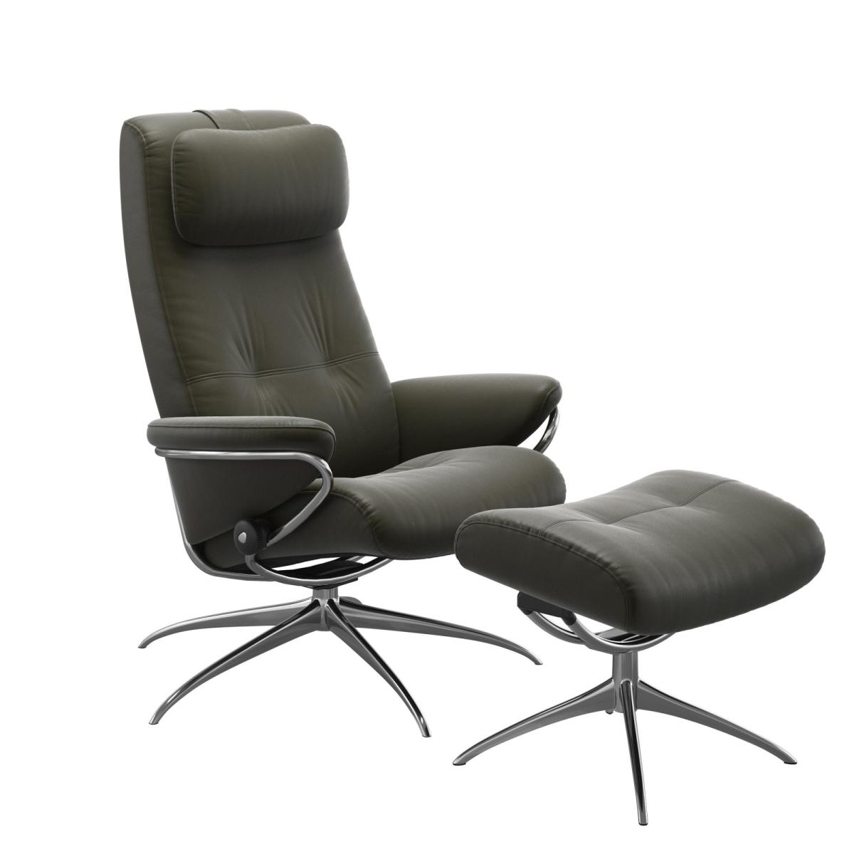 Stressless Berlin High Back Recliner with Star Base - Stressless Berlin High Back Recliner Star Base Medium - Cori – image 2