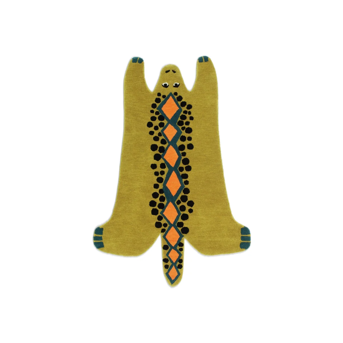 Habitat Kids Dragon Shaped Rug - Mustard - 100x150cm