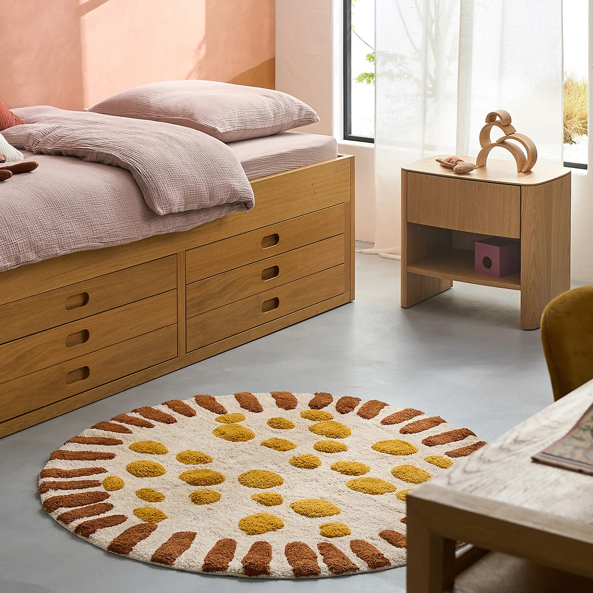 Aarav Round Organic Cotton Rug – image 2