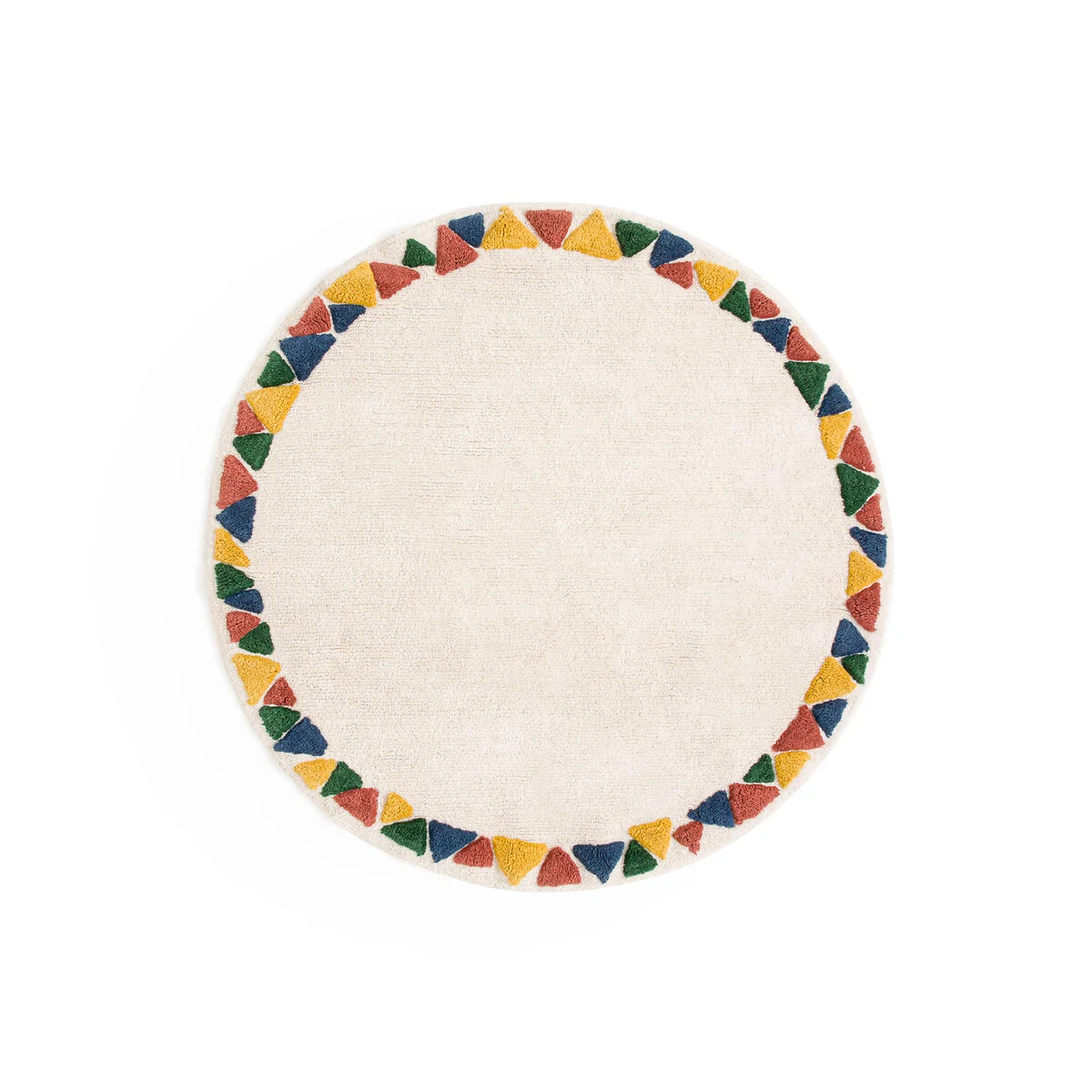 Trikony Geometric Round 100% Organic Cotton Child's Rug – image 5