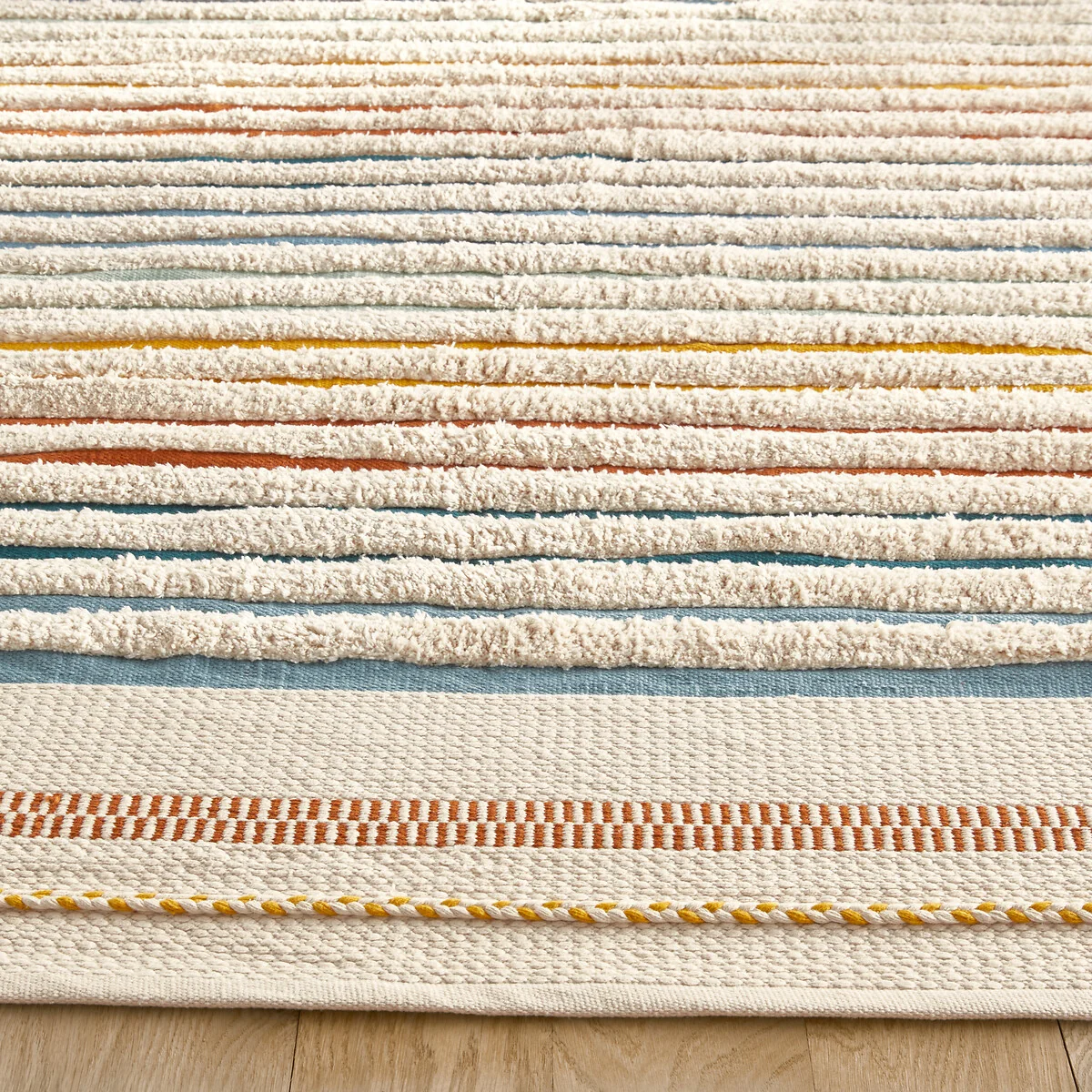 Tomulo Striped Hand Woven 100% Organic Cotton Child's Rug – image 3